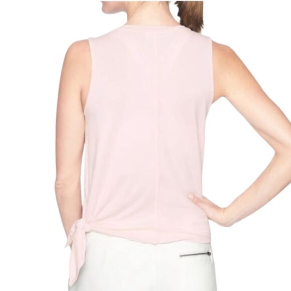 ATHLETA Cloudlight Asym Side Tie Tank In Light Pink - Picture 1 of 5
